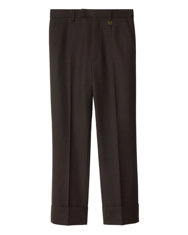 Burberry Wollhose mit Umschlag - Braun Braun