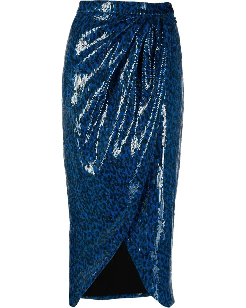 Zadig & Voltaire Midirock mit Leoparden-Print - Blau Blau