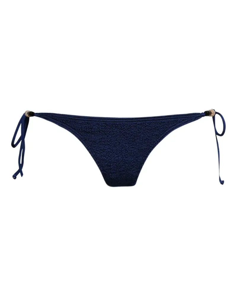 bond-eye Strukturiertes Vista Bikinihöschen mit Schnürung - Blau Blau