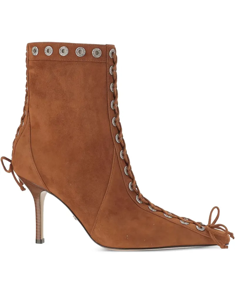 Mach & Mach Schnürstiefel mit Nieten 50mm - Braun Braun