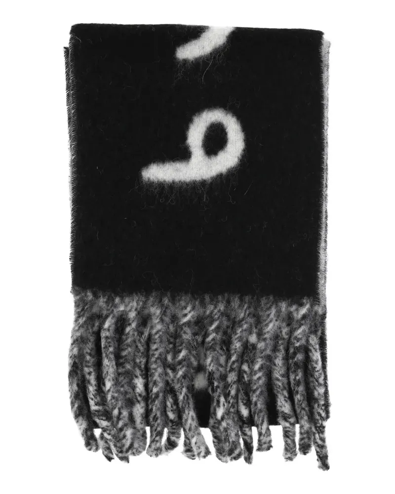Burberry fringed scarf - Schwarz Schwarz