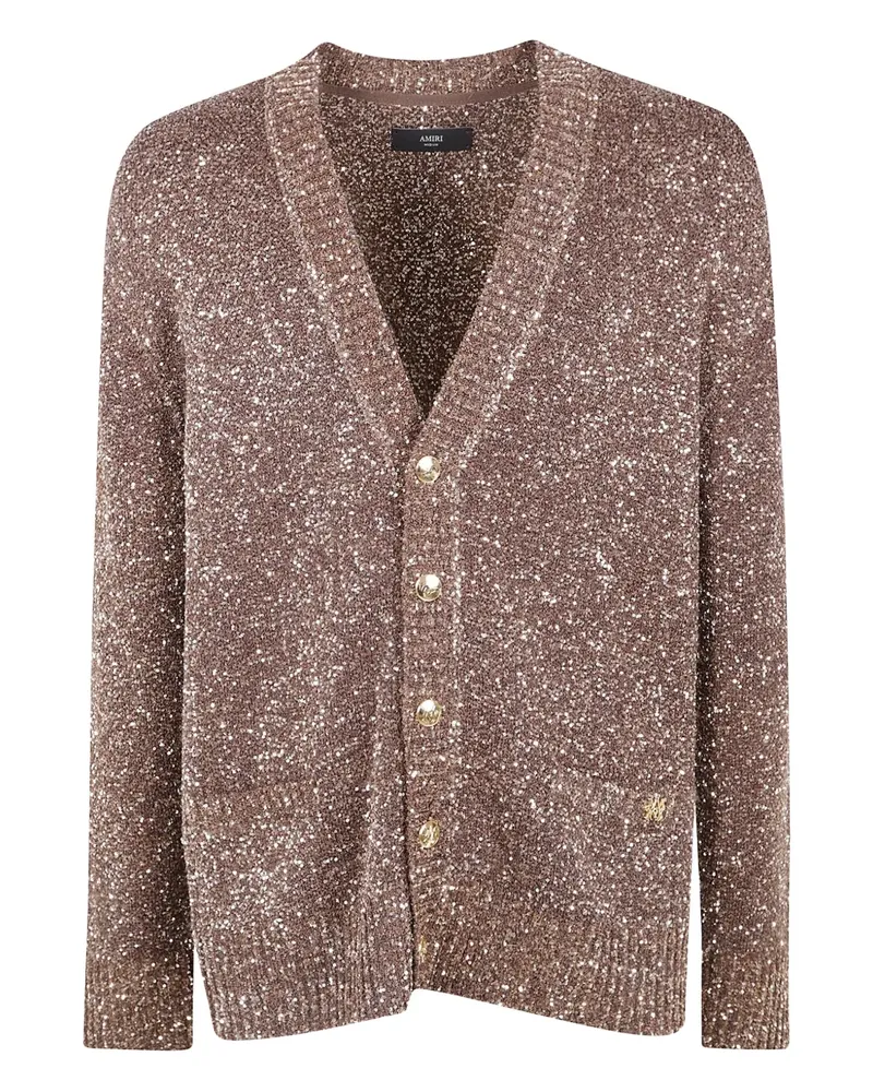 Amiri Cardigan mit Pailletten - Braun Braun