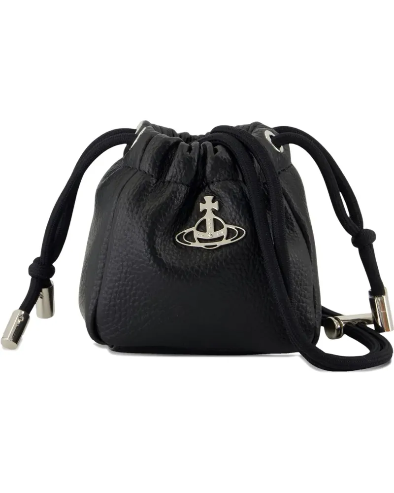 Vivienne Westwood Nano Hilary Beuteltasche mit Orb-Verzierung - Schwarz Schwarz