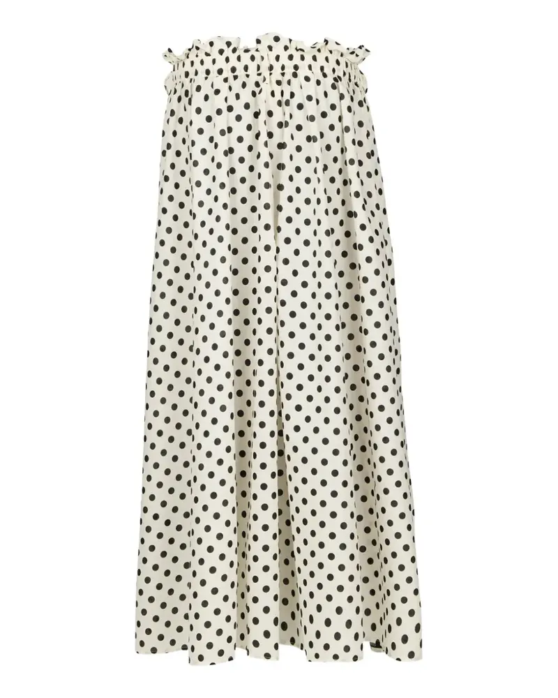 Hannes Roether polka-dot maxi skirt - Weiß Weiß