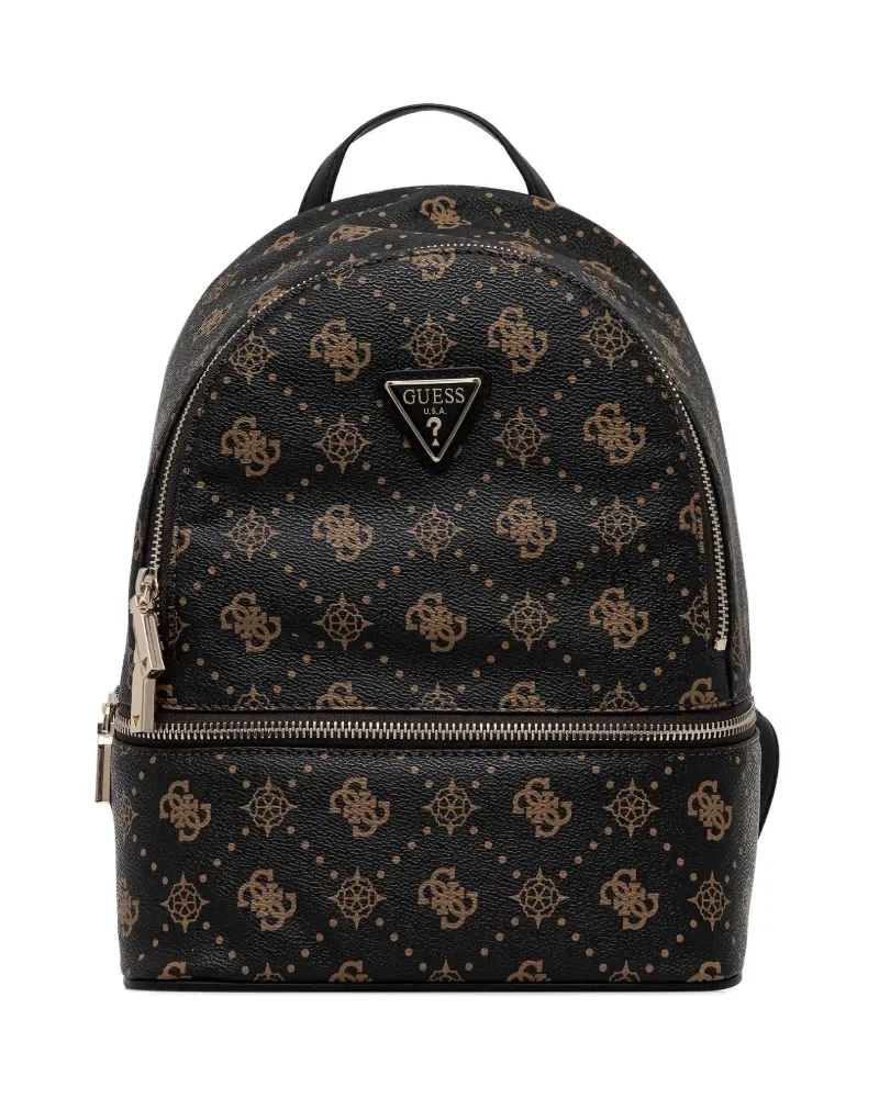 Guess Silia 4G Rucksack mit Monogramm - Schwarz Schwarz