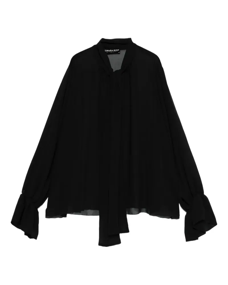 Chiara Boni Bluse mit Glockenärmeln - Schwarz Schwarz