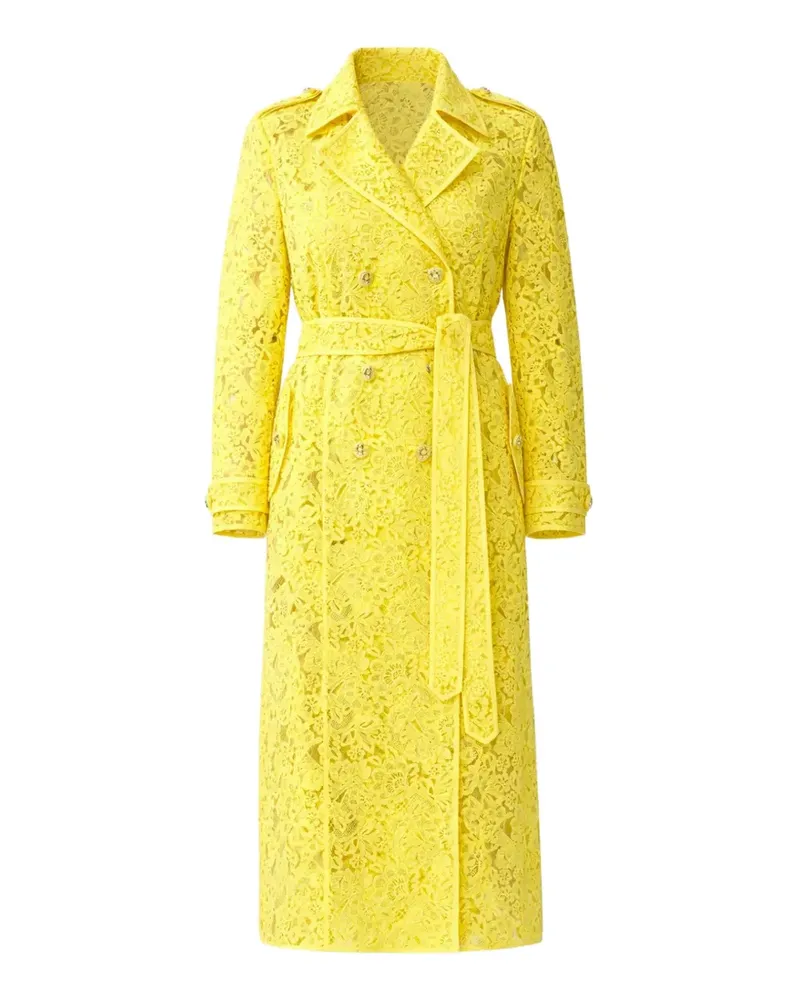 Camilla Lady Limonada lace-design double-breasted trench coat - Gelb Gelb