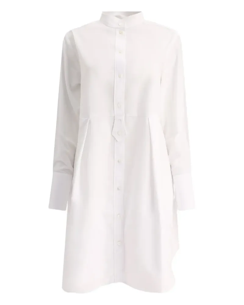 Inès de la Fressange Geknöpftes Hemd-Minikleid mit Falten - Weiß Weiß
