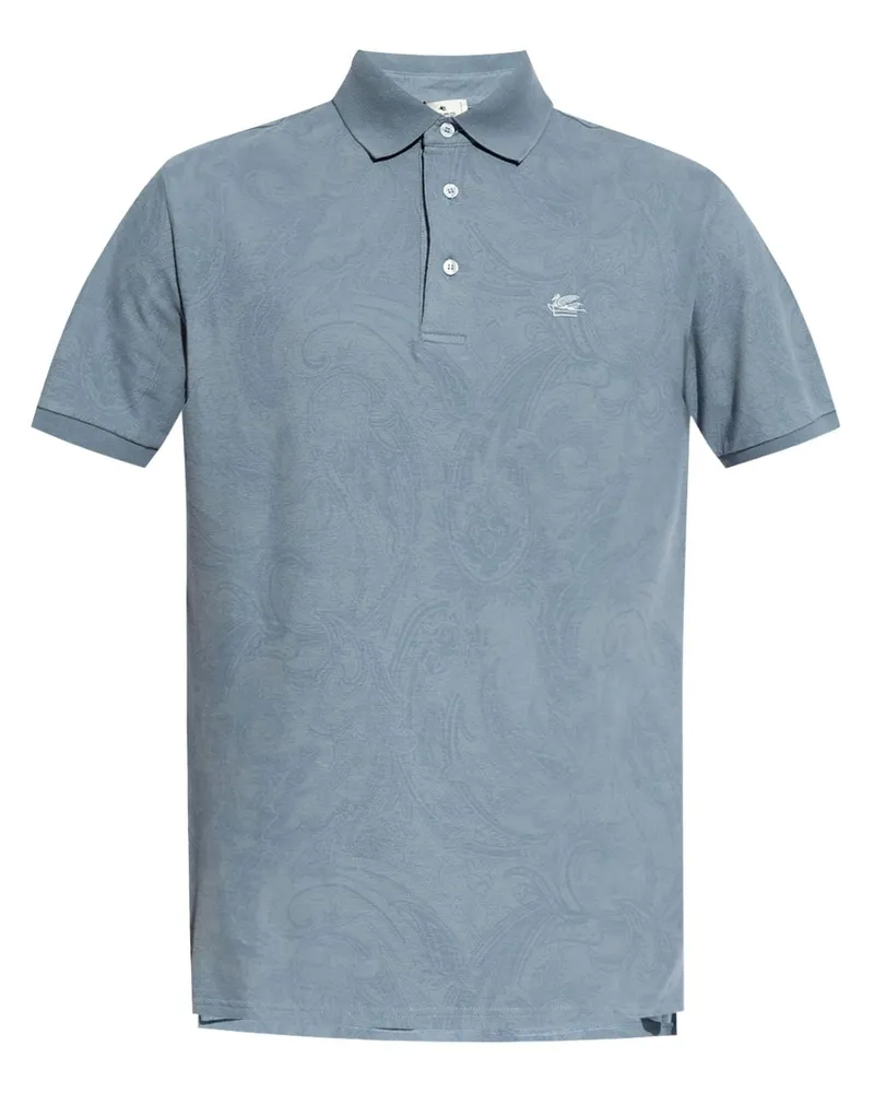 Etro Poloshirt mit Paisley-Print - Blau Blau