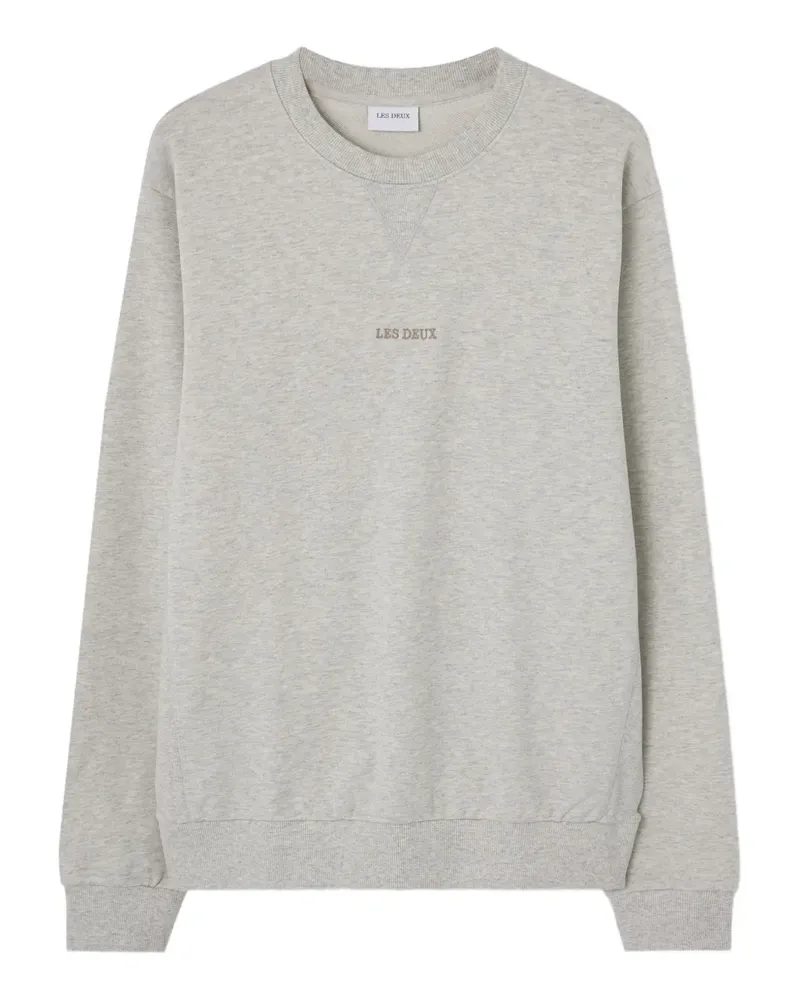 LES DEUX Dexter Sweatshirt mit Stickerei - Grau Grau