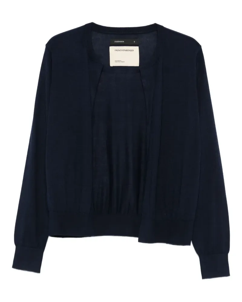 Frenckenberger Offener Cardigan - Blau Blau