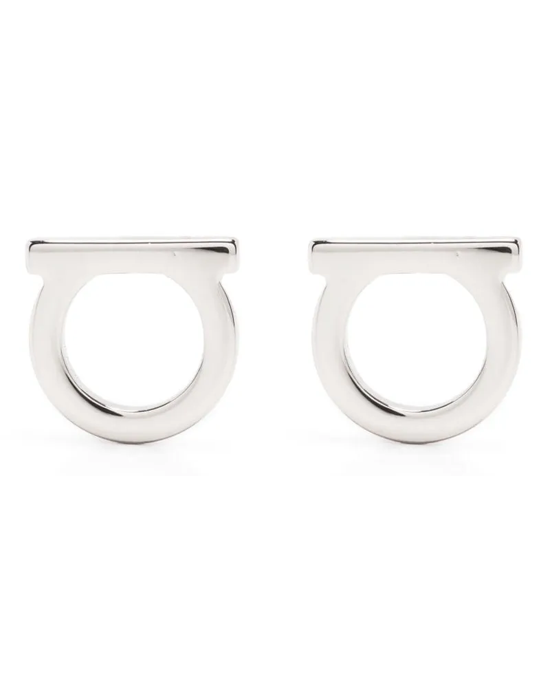 Ferragamo Ohrstecker mit "Gancio"-Logo - Metallic Metallic