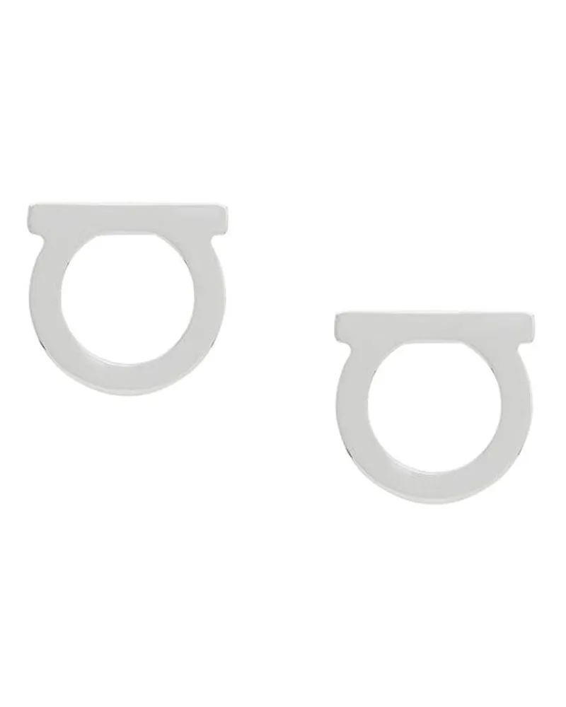 Ferragamo Ohrstecker mit "Gancio"-Logo - Metallic Metallic