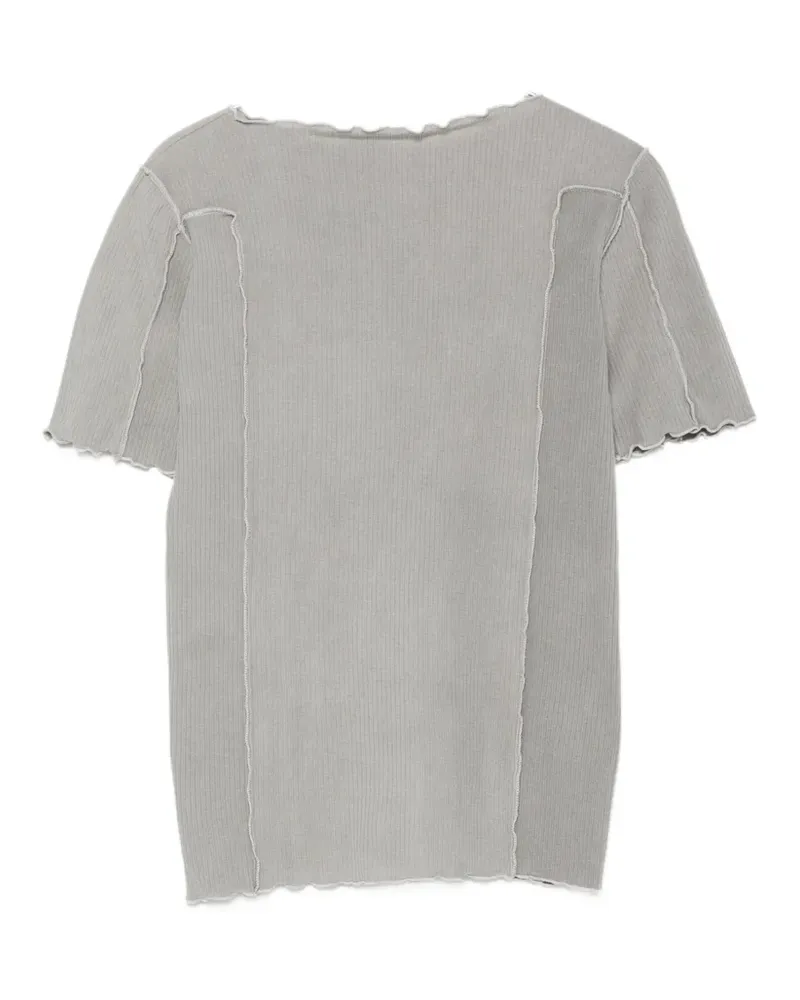 Baserange ribbed-knit boat-neck T-shirt - Grau Grau