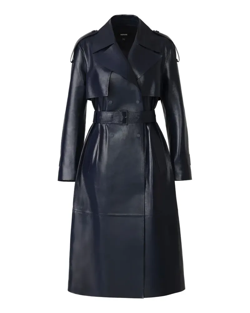 Mackage Carmela leather coat - Blau Blau