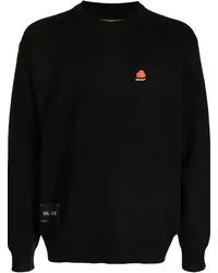 Izzue Pullover mit Intarsien-Logo Schwarz