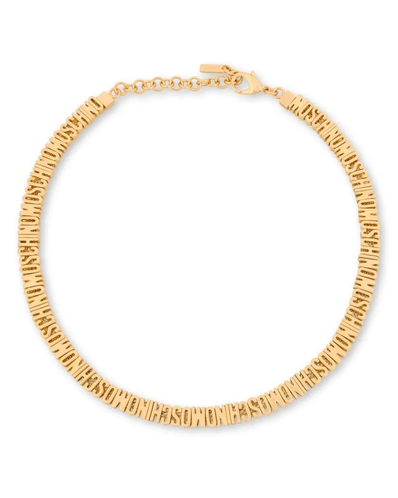 Moschino Halskette mit Logo Gold
