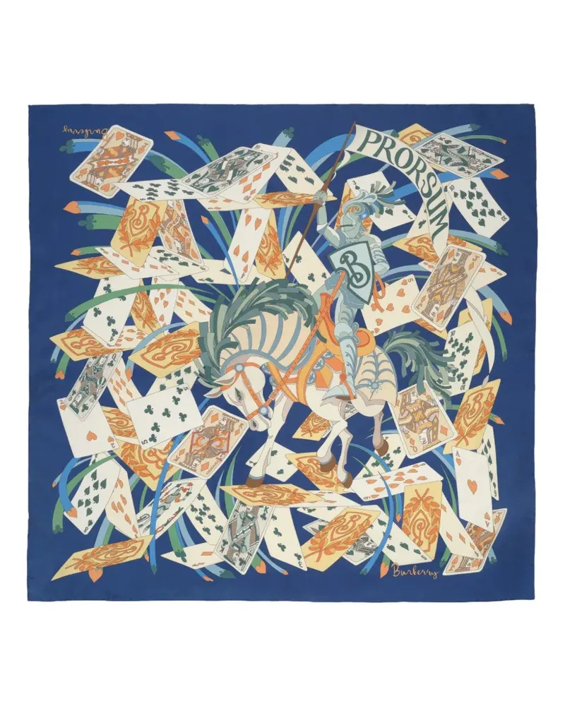 Burberry House of Cards silk scarf - Blau Blau