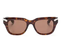 Eckige Sonnenbrille in Schildpattoptik - Braun