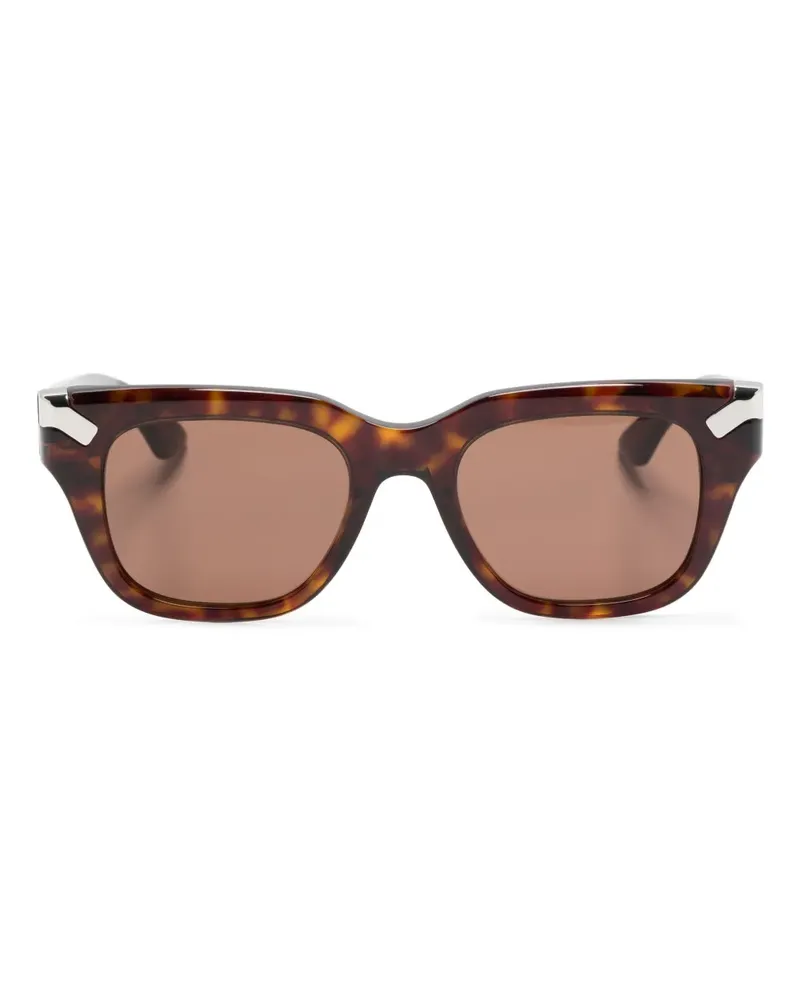 Alexander McQueen Eckige Sonnenbrille in Schildpattoptik - Braun Braun