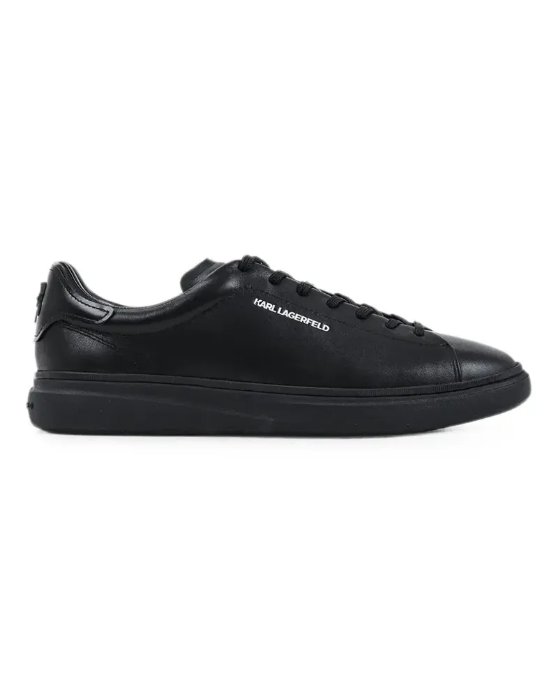 Karl Lagerfeld logo-print leather sneakers - Schwarz Schwarz