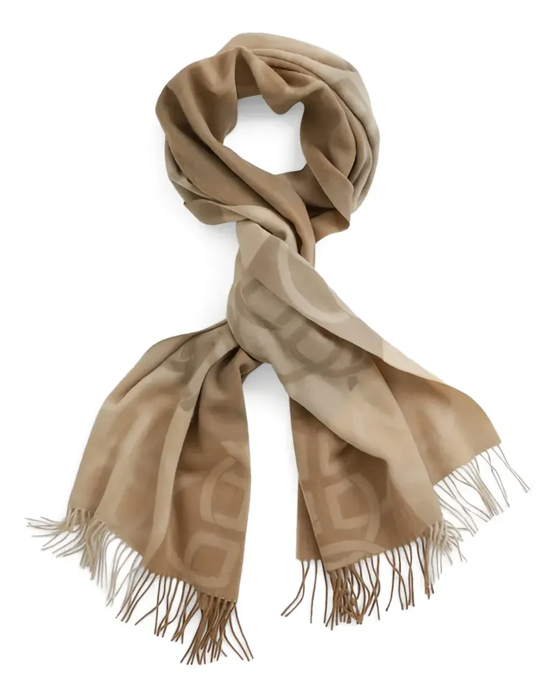 Gant Schal mit Monogrammmuster - Nude Nude