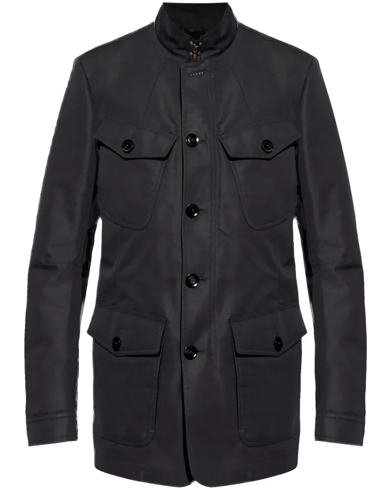 Tom Ford Jacke mit Stehkragen - Schwarz Schwarz