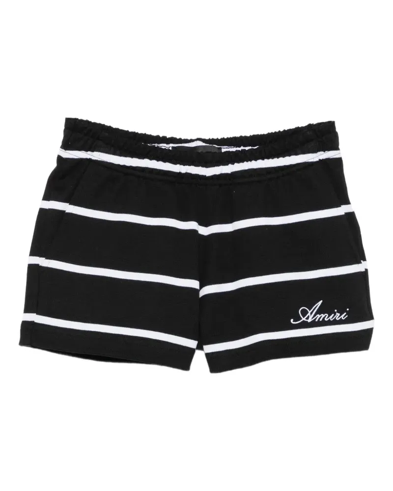 Amiri striped logo-embroidered shorts - Schwarz Schwarz
