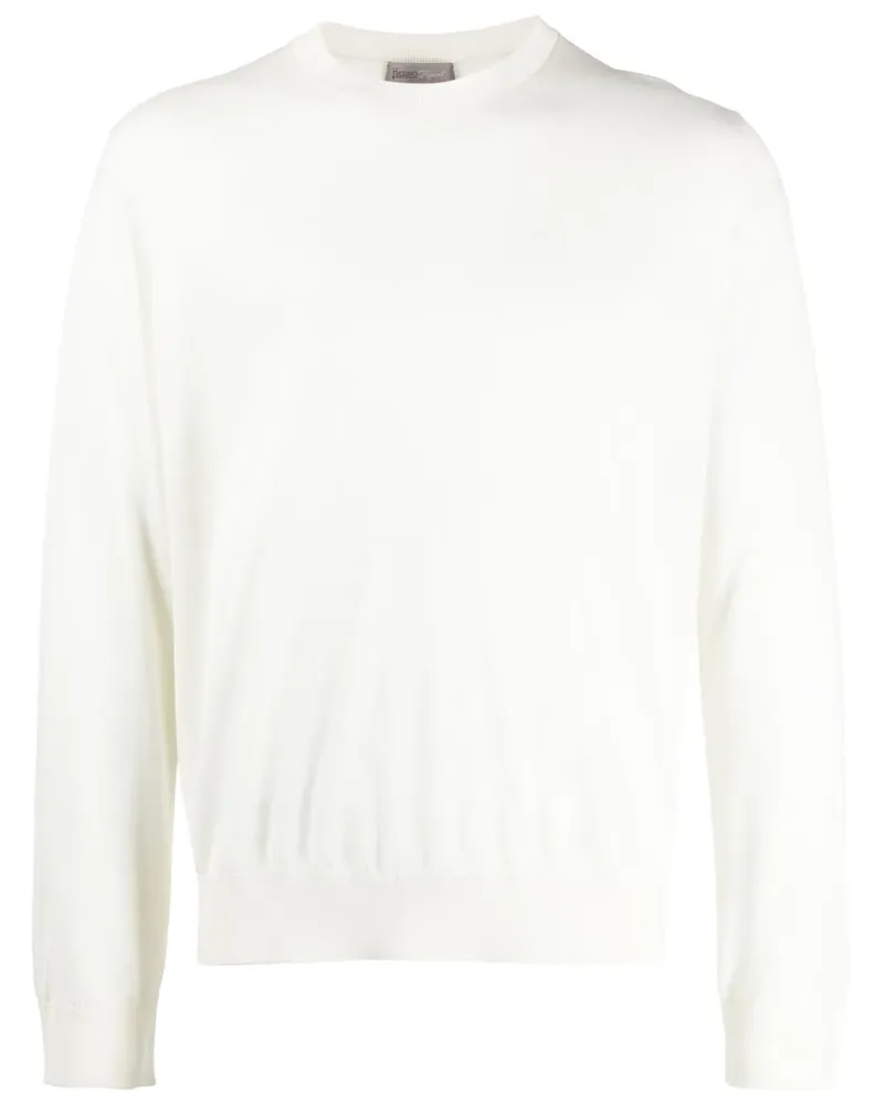 Herno Fein gestrickter Pullover - Weiß Weiß