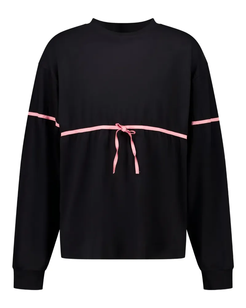 GmbH Langarmshirt mit Schleife - Schwarz Schwarz