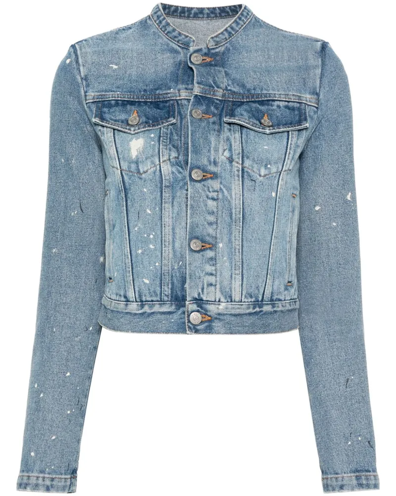 Maison Margiela Jeansjacke im Distressed-Look - Blau Blau