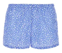 Badeshorts mit geometrischem Print - Blau