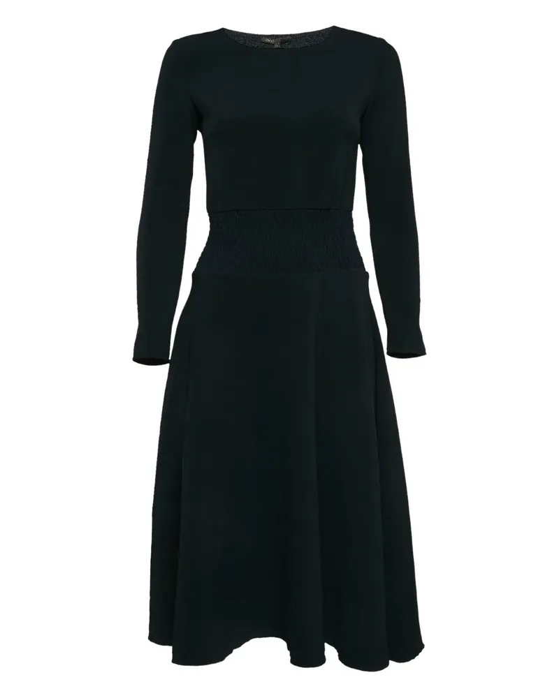 Maje Pre-owned gesmoktes Midikleid - Blau Blau