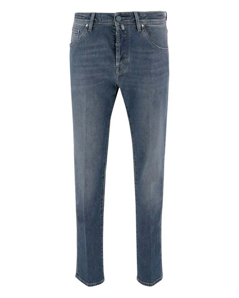 Jacob Cohën Nick Slim 5 Pocket Hose mit Knöpfen - Blau Blau