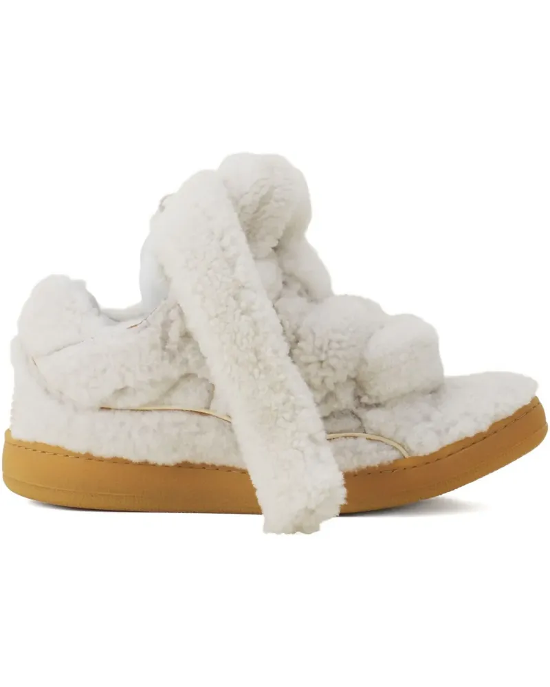 Lanvin Curb Sneakers aus Shearling - Weiß Weiß