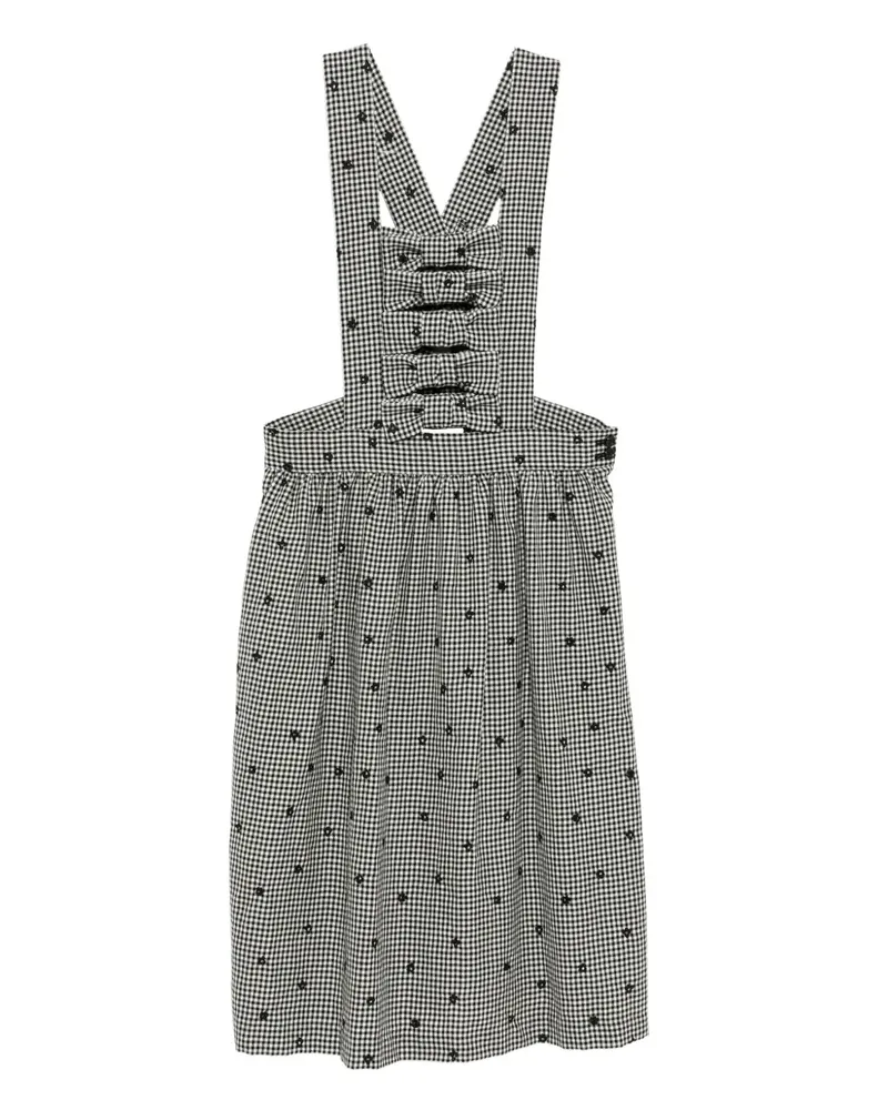 Comme des Garçons Kariertes Kleid - Schwarz Schwarz