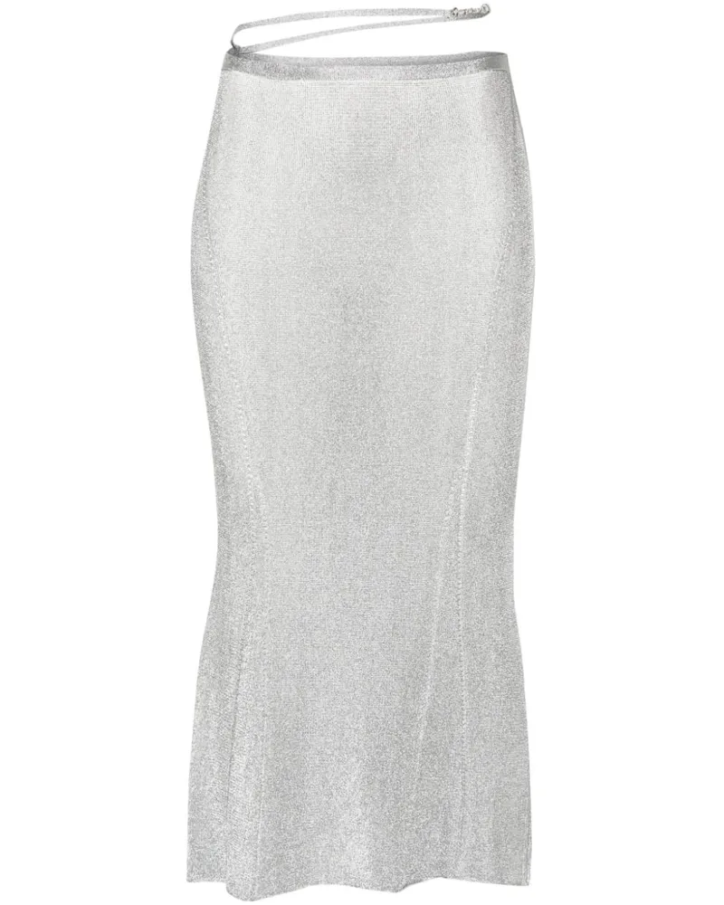 Jacquemus The Brilho Midirock - Silber Silber