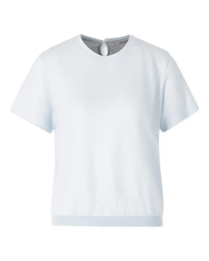 Dorothee Schumacher keyhole short-sleeve T-shirt - Blau Blau