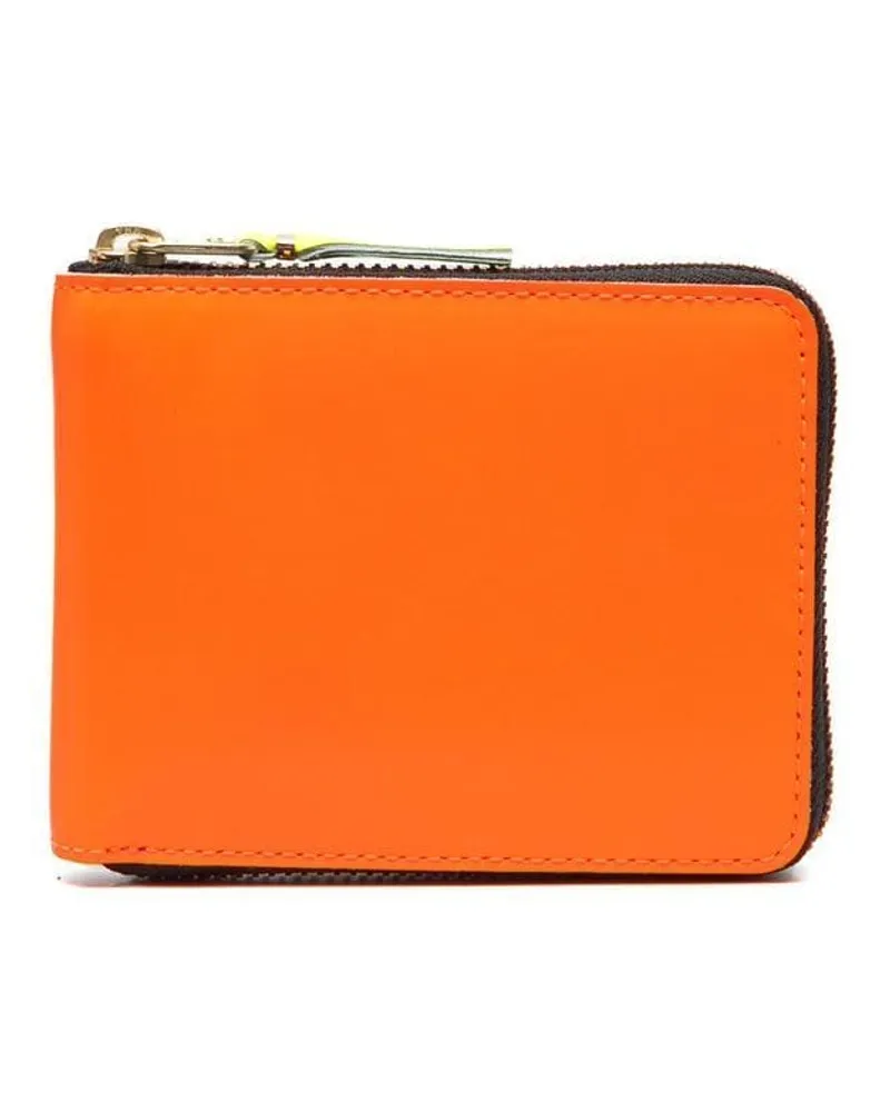 Comme des Garçons Portemonnaie in Colour-Block-Optik - Orange Orange