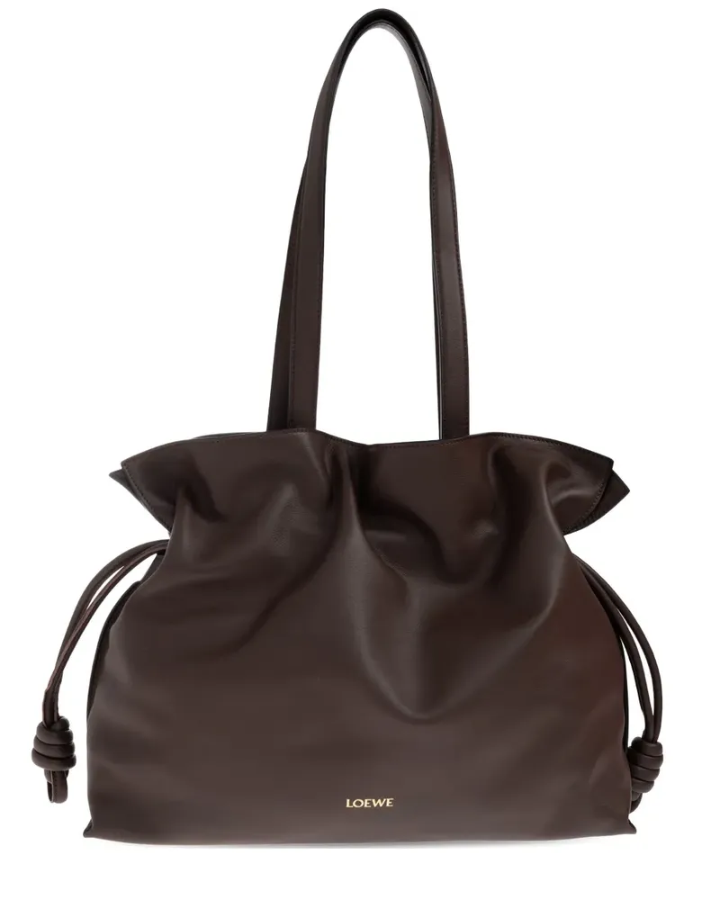 Loewe Große Flamenco Tote Bag mit Knotendetail - Braun Braun