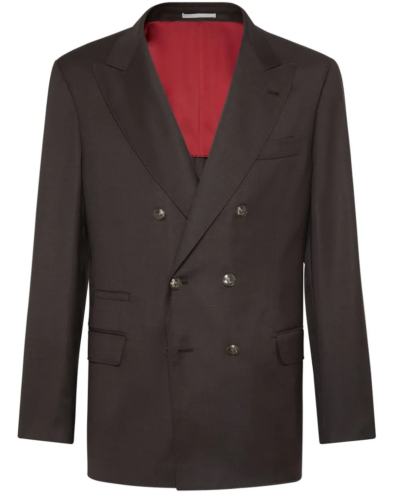 Brunello Cucinelli Doppelreihiges Sakko - Braun Braun