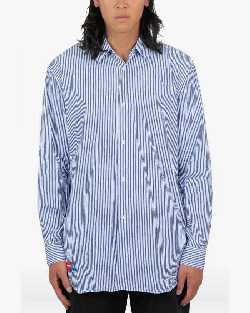 Comme des Garçons Hemd mit Logo-Streifen - Blau Blau