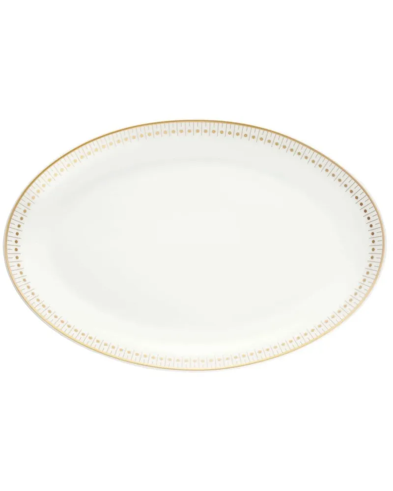 Christofle Ovale Malmaison Impériale Servierplatte (28cm) - Weiß Weiß