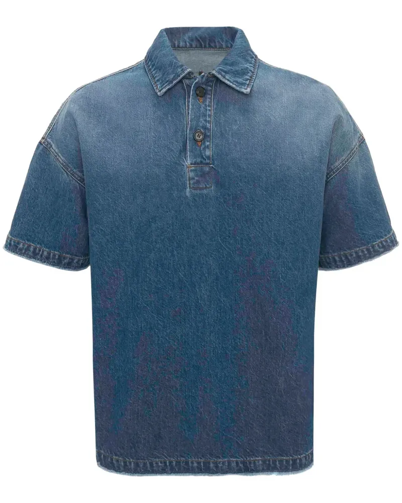 J.W.Anderson Jeans-Poloshirt mit Ankerstickerei - Blau Blau