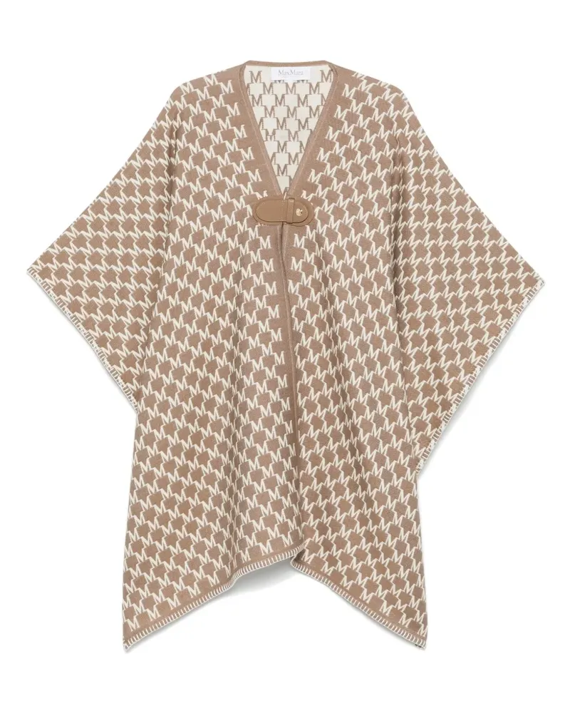 Max Mara Cape mit Muster - Braun Braun