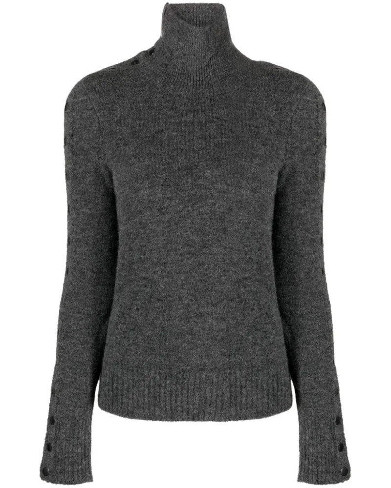 Isabel Marant Kaschmirpullover mit Druckknöpfen Grau