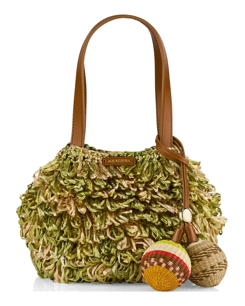 Aquazzura mini Pom Pom tote bag - Nude Nude