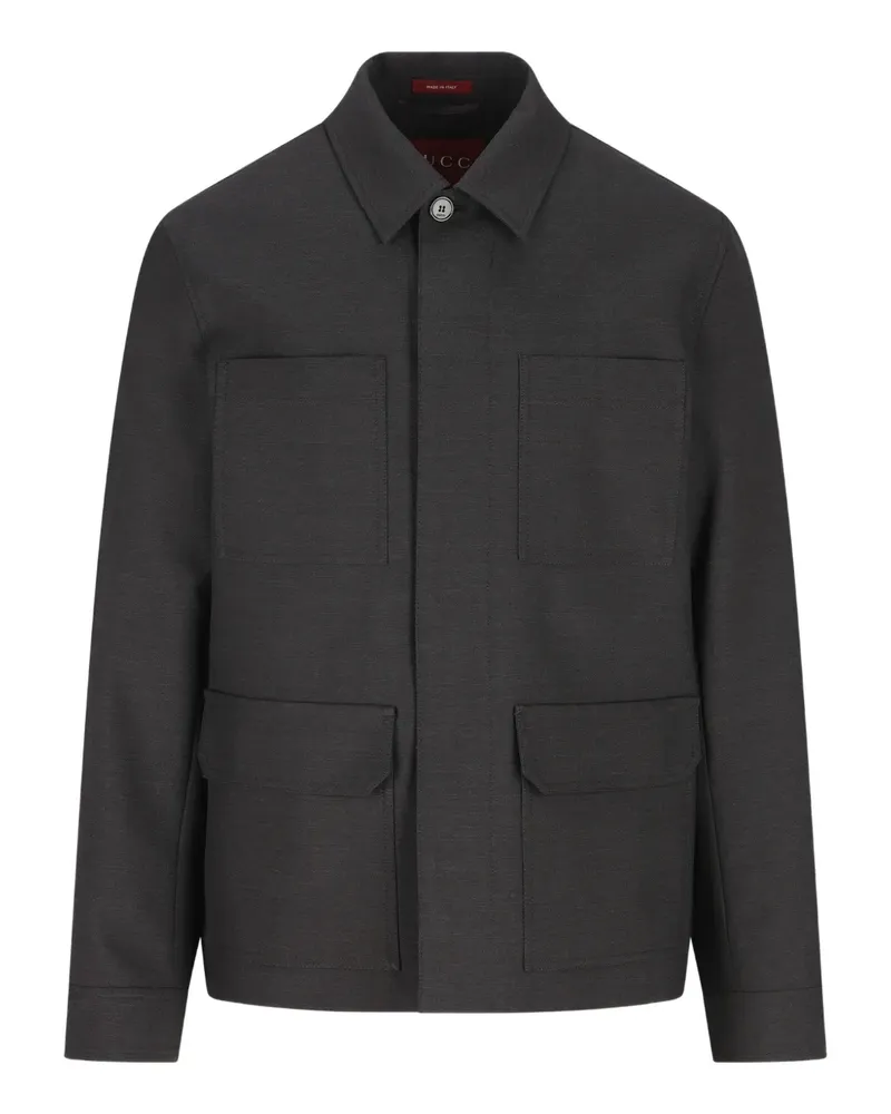 Gucci Jacke mit Knopfleiste - Grau Grau