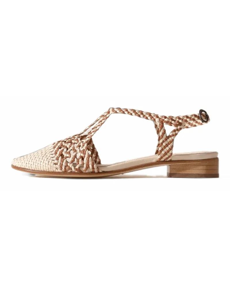 HEREU Plora braided flat pumps - Nude Nude