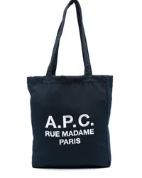 A.P.C. Lou Rue Canvas-Shopper Blau